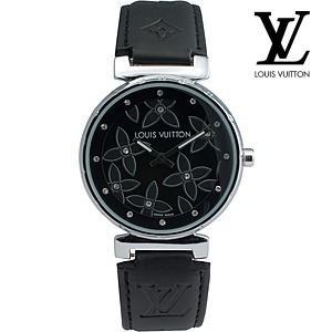 Louis Vuitton Tambour Slim Star Black Женские наручные часы